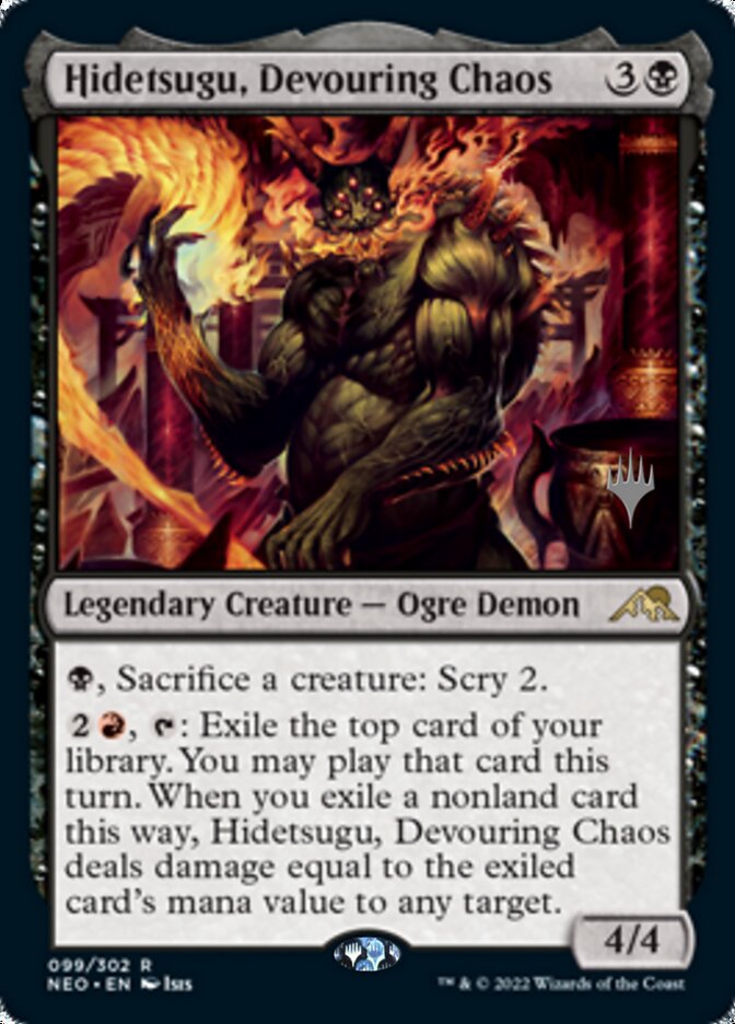 Hidetsugu, Devouring Chaos (Promo Pack) [Kamigawa: Neon Dynasty Promos] | Good Games Cannington