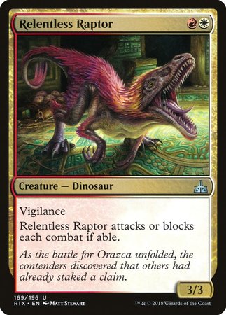 Relentless Raptor [Rivals of Ixalan] | Good Games Cannington