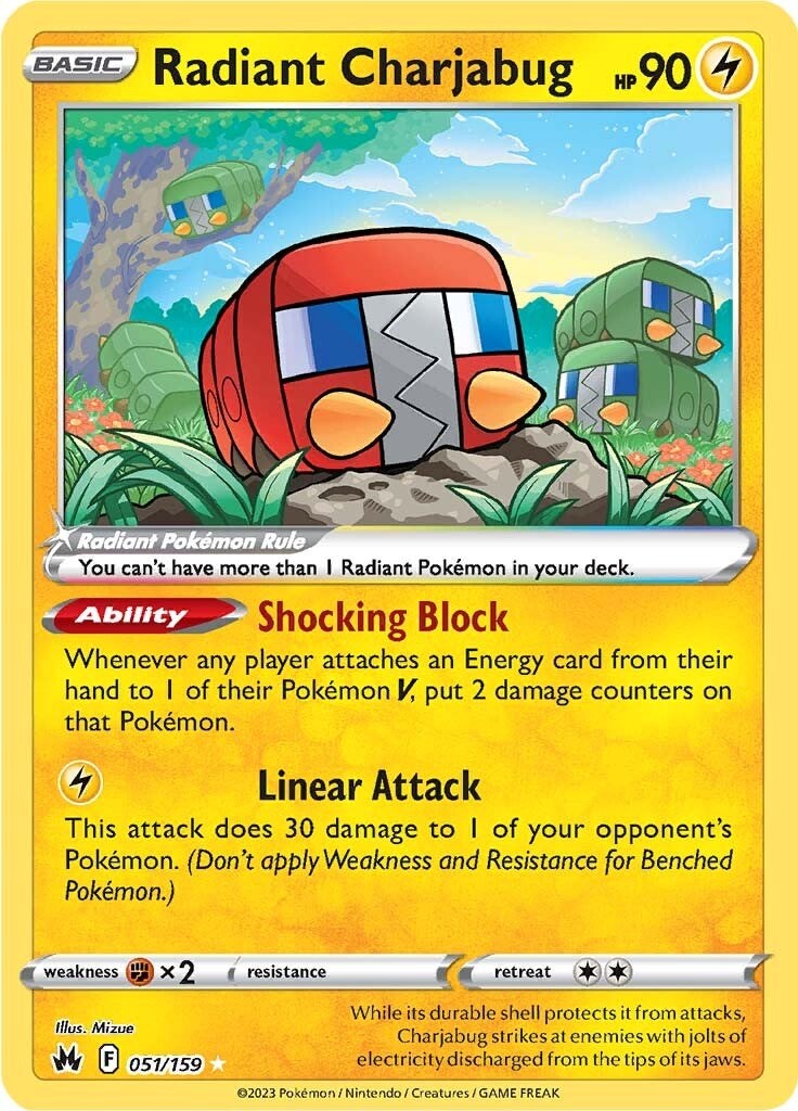 Radiant Charjabug (051/159) [Sword & Shield: Crown Zenith] | Good Games Cannington