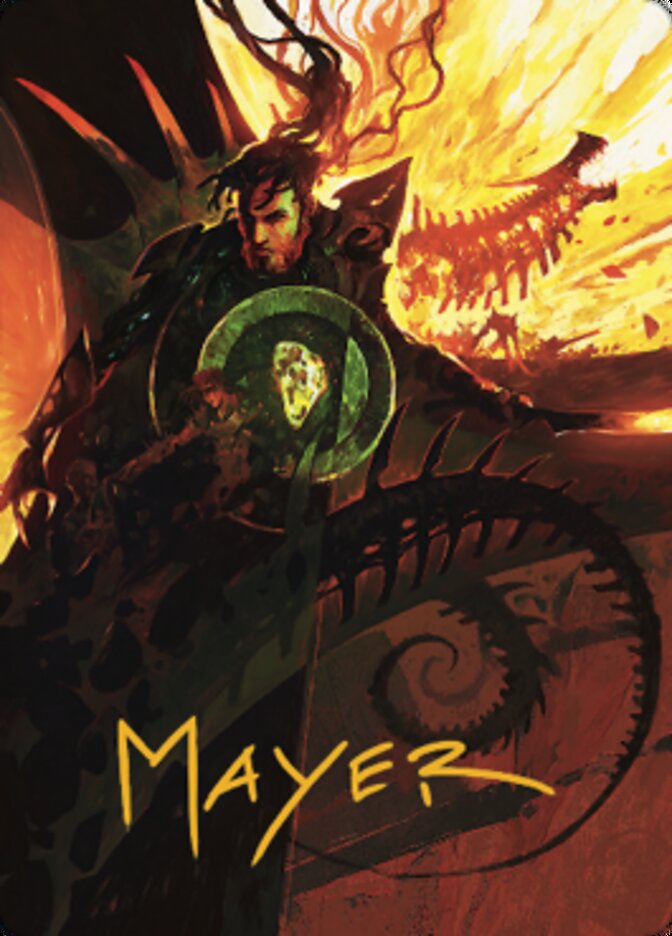 Mishra's Command Art Card (Gold-Stamped Signature) [The Brothers' War Art Series] | Good Games Cannington