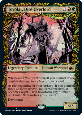 Tovolar, Dire Overlord // Tovolar, the Midnight Scourge (Showcase Equinox) [Innistrad: Midnight Hunt] | Good Games Cannington
