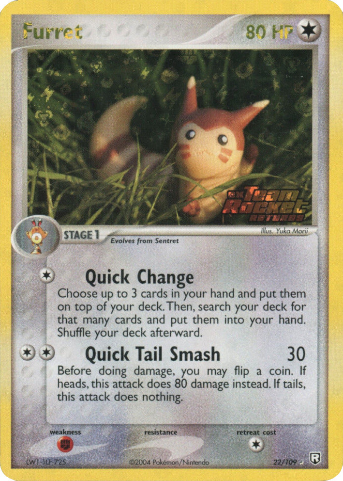 Furret (22/109) (Stamped) [EX: Team Rocket Returns] | Good Games Cannington