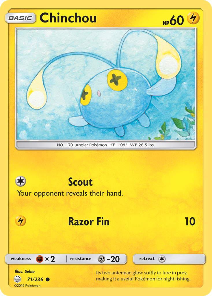 Chinchou (71/236) [Sun & Moon: Cosmic Eclipse] | Good Games Cannington