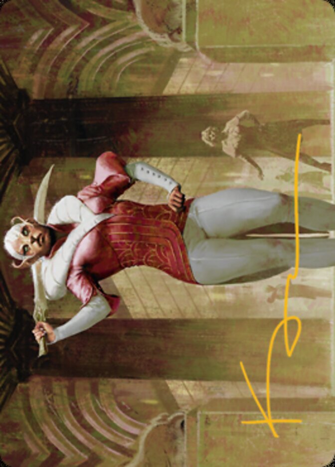 Mage's Attendant Art Card (Gold-Stamped Signature) [Streets of New Capenna Art Series] | Good Games Cannington