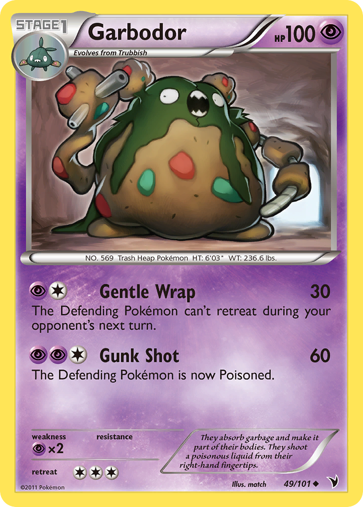 Garbodor (49/101) [Black & White: Noble Victories] | Good Games Cannington