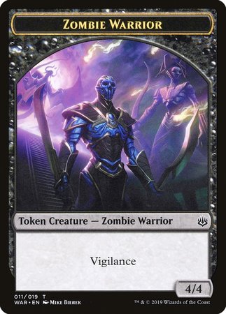 Zombie Warrior Token [War of the Spark Tokens] | Good Games Cannington