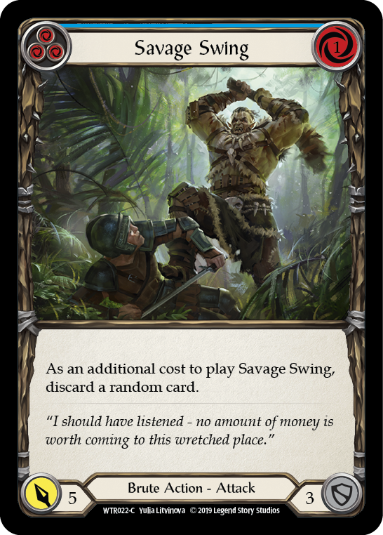 Savage Swing (Blue) [WTR022-C] Alpha Print Normal | Good Games Cannington