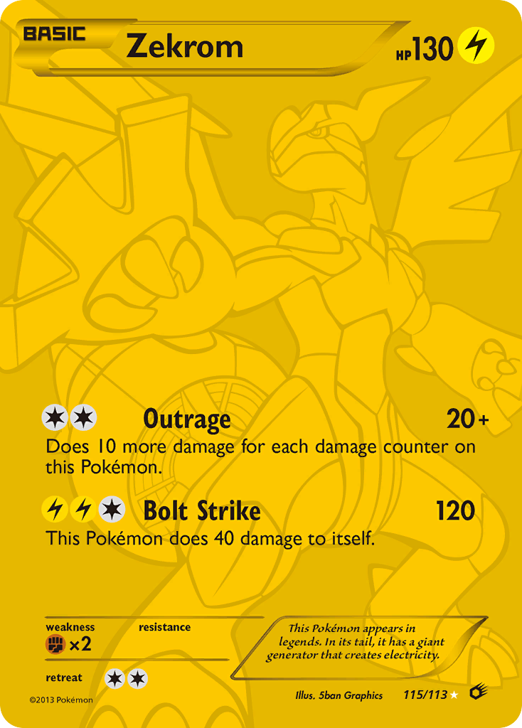 Zekrom (115/113) [Black & White: Legendary Treasures] | Good Games Cannington