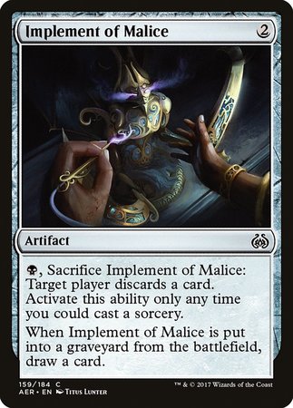 Implement of Malice [Aether Revolt] | Good Games Cannington