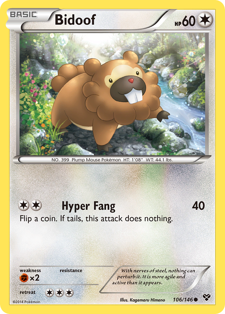 Bidoof (106/146) [XY: Base Set] | Good Games Cannington