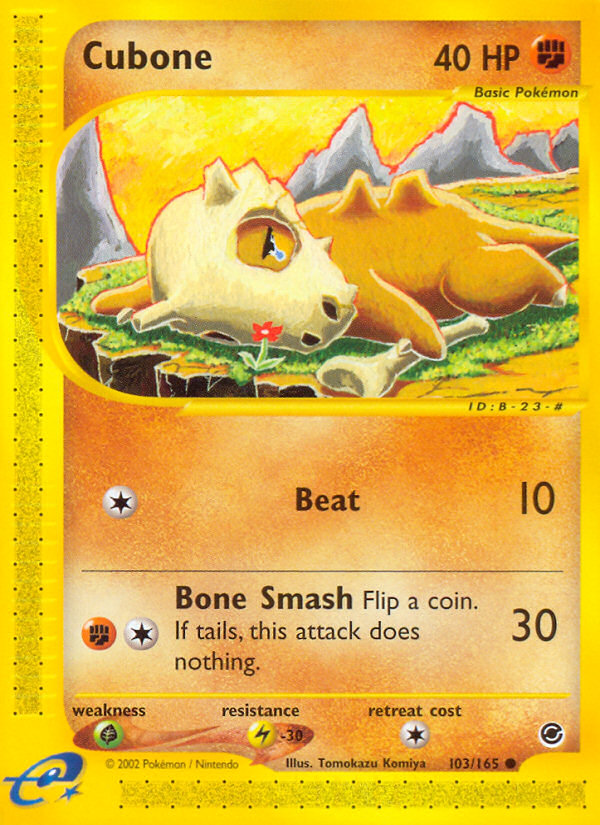 Cubone (103/165) [Expedition: Base Set] | Good Games Cannington