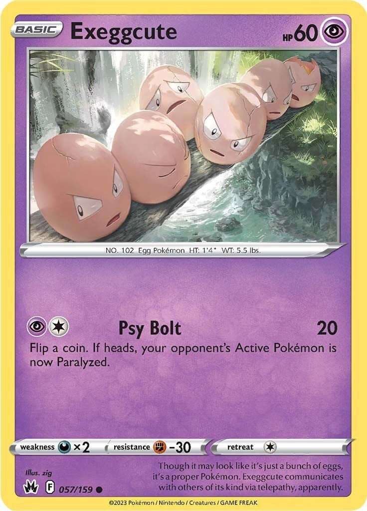 Exeggcute (057/159) [Sword & Shield: Crown Zenith] | Good Games Cannington