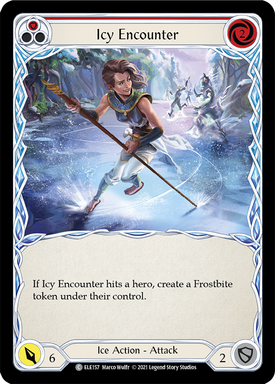 Icy Encounter (Red) [ELE157] (Tales of Aria)  1st Edition Normal | Good Games Cannington
