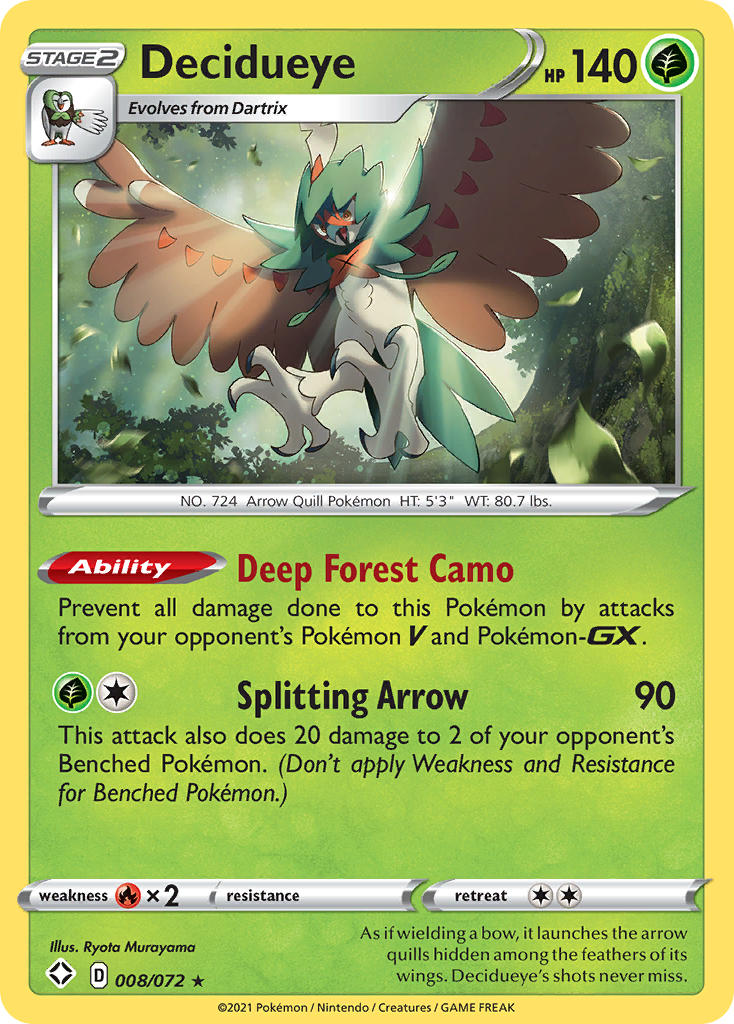 Decidueye (008/072) [Sword & Shield: Shining Fates] | Good Games Cannington