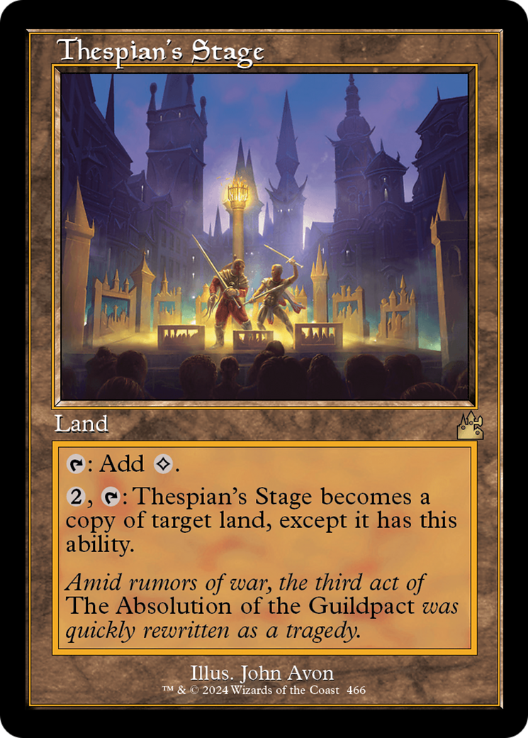 Thespian's Stage (Retro Frame) [Ravnica Remastered] | Good Games Cannington