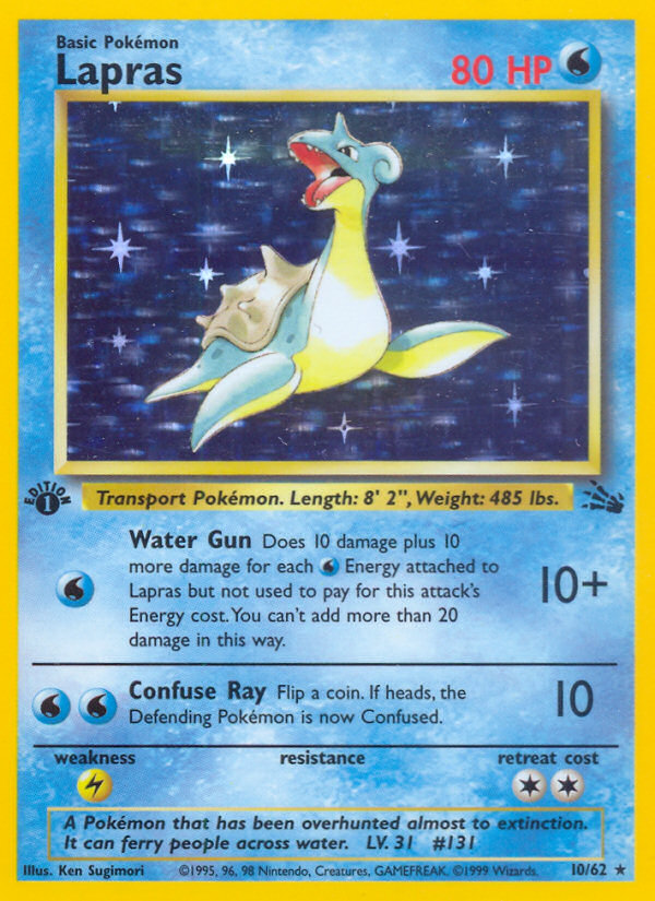 Lapras (10/62) [Fossil 1st Edition] | Good Games Cannington