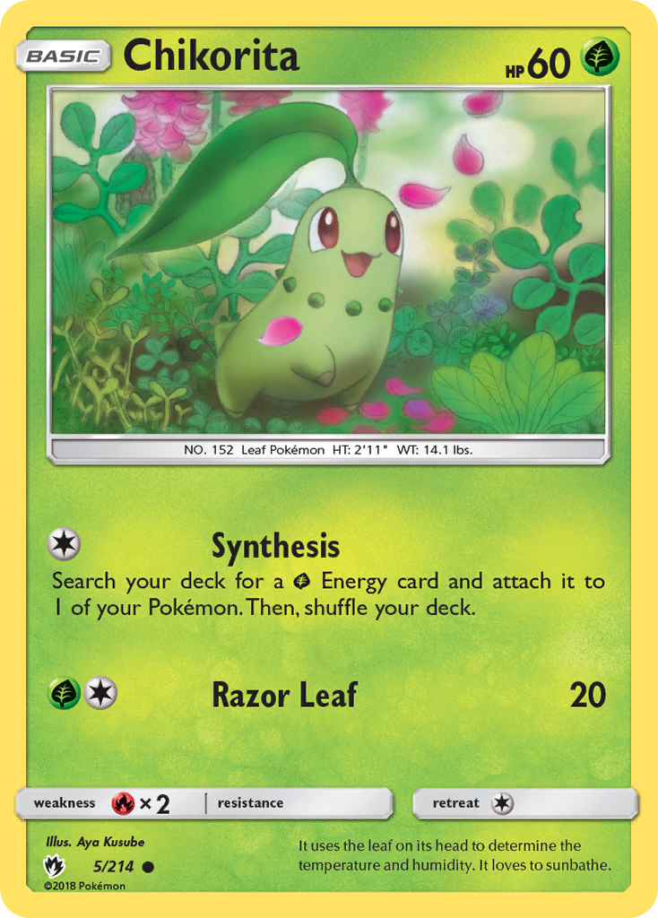 Chikorita (5/214) [Sun & Moon: Lost Thunder] | Good Games Cannington