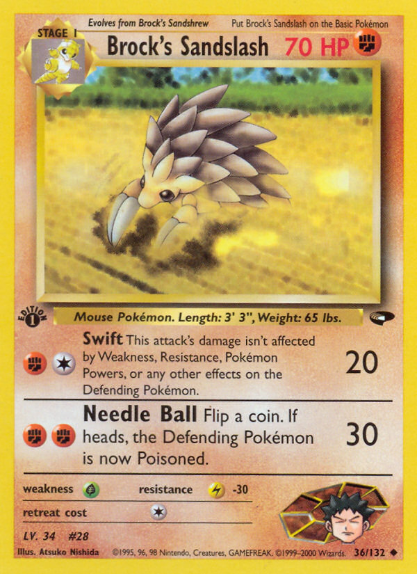 Brock's Sandslash (36/132) [Gym Challenge 1st Edition] | Good Games Cannington