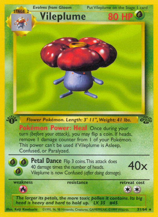 Vileplume (31/64) [Jungle 1st Edition] | Good Games Cannington