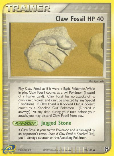 Claw Fossil (90/100) [EX: Sandstorm] | Good Games Cannington
