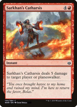 Sarkhan's Catharsis [War of the Spark] | Good Games Cannington
