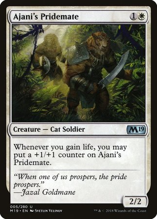 Ajani's Pridemate [Core Set 2019] | Good Games Cannington