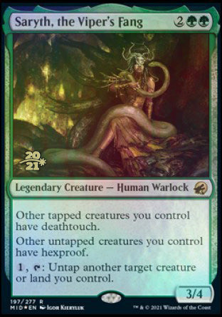 Saryth, the Viper's Fang [Innistrad: Midnight Hunt Prerelease Promos] | Good Games Cannington