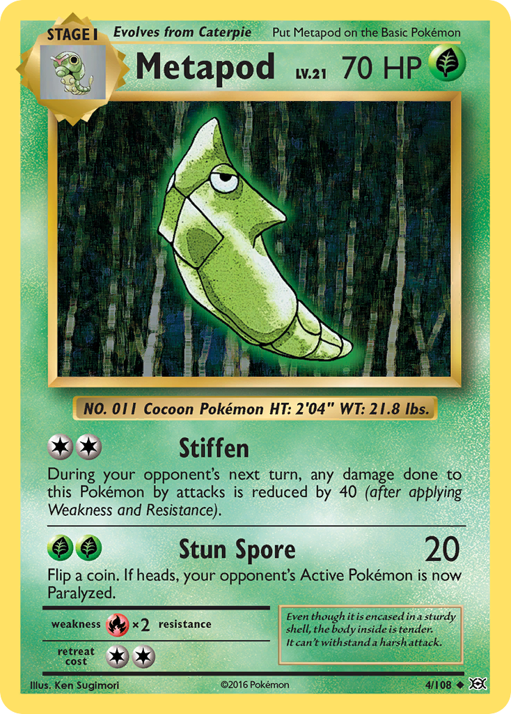 Metapod (4/108) [XY: Evolutions] | Good Games Cannington