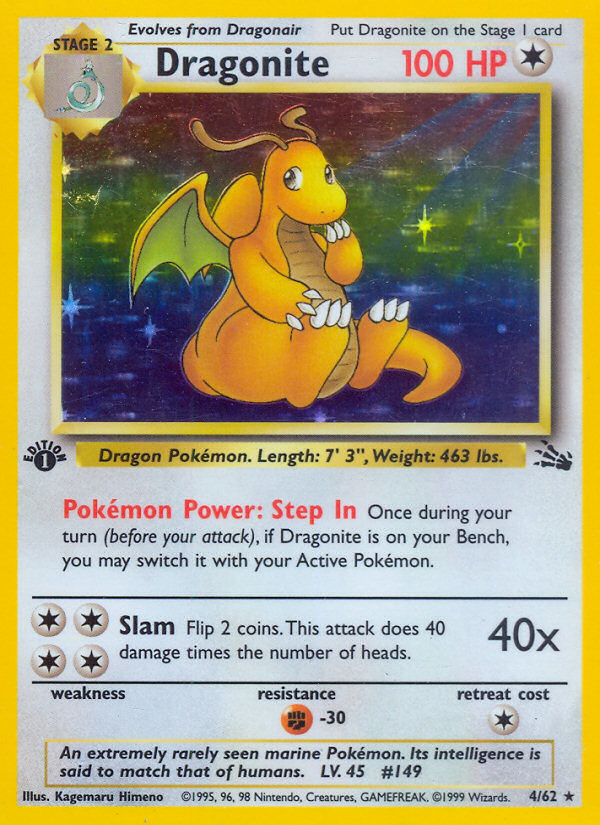 Dragonite (4/62) [Fossil 1st Edition] | Good Games Cannington