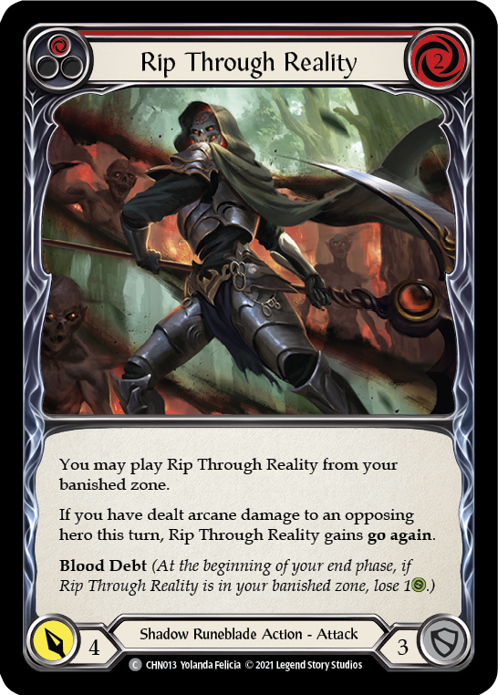 Rip Through Reality (Red) [CHN013] (Monarch Chane Blitz Deck) | Good Games Cannington