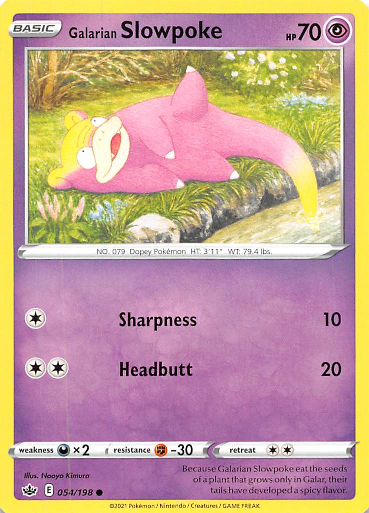 Galarian Slowpoke (054/198) [Sword & Shield: Chilling Reign] | Good Games Cannington