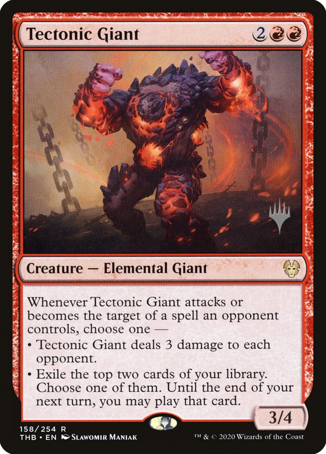 Tectonic Giant (Promo Pack) [Theros Beyond Death Promos] | Good Games Cannington