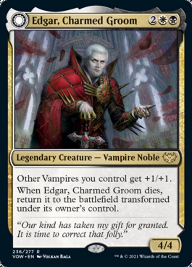 Edgar, Charmed Groom // Edgar Markov's Coffin [Innistrad: Crimson Vow] | Good Games Cannington