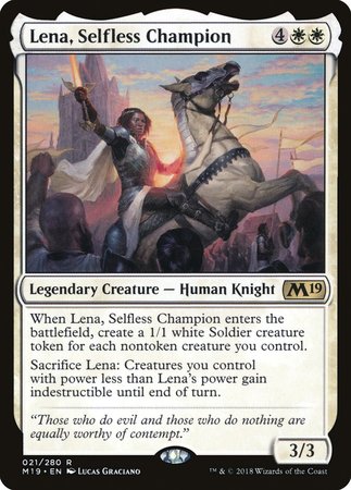 Lena, Selfless Champion [Core Set 2019] | Good Games Cannington