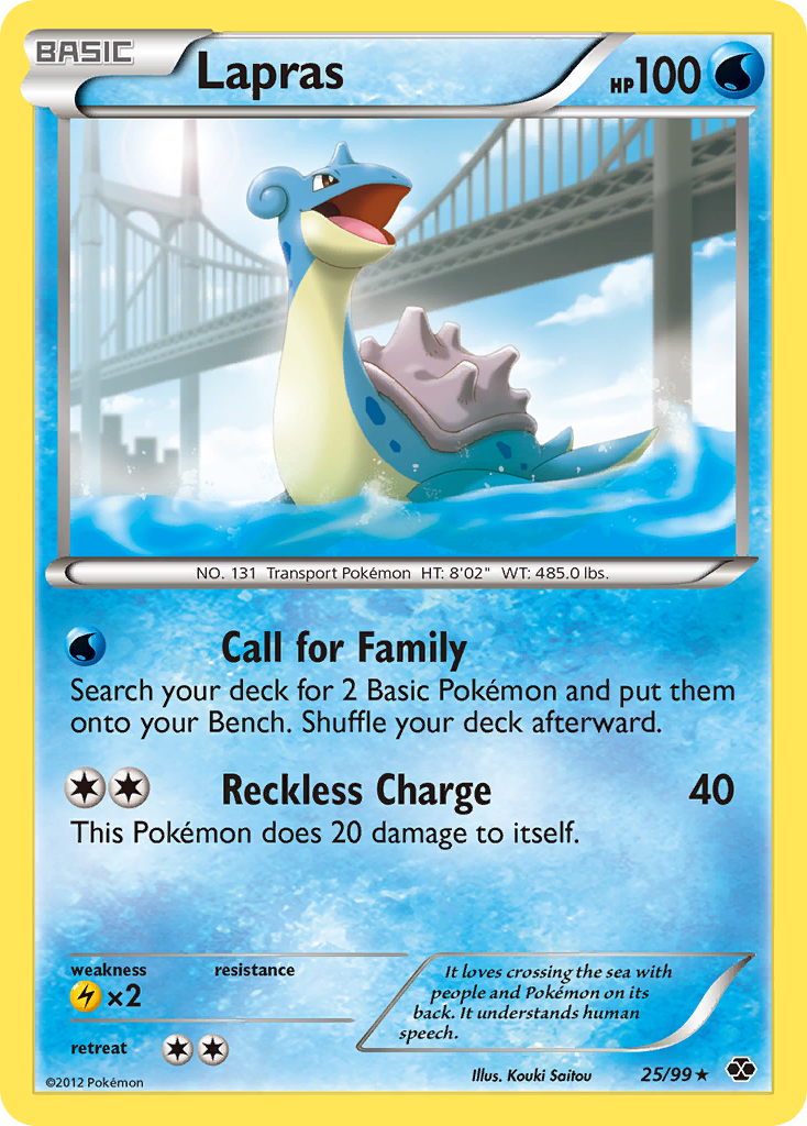 Lapras (25/99) [Black & White: Next Destinies] | Good Games Cannington