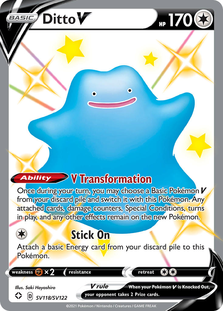 Ditto V (SV118/SV122) [Sword & Shield: Shining Fates] | Good Games Cannington