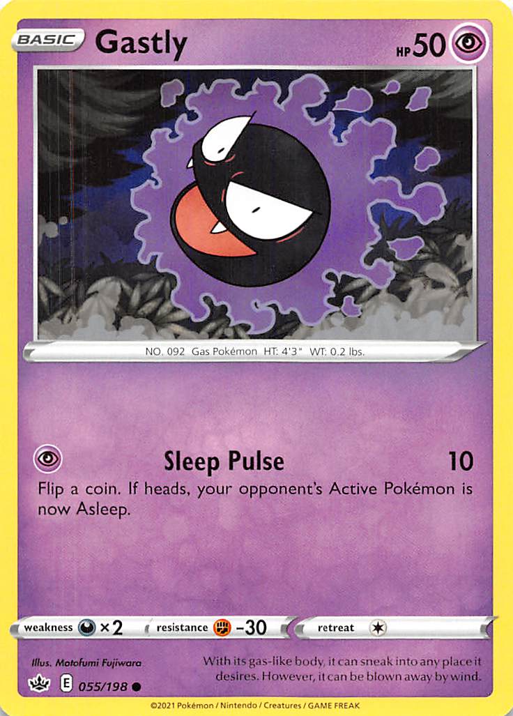 Gastly (055/198) [Sword & Shield: Chilling Reign] | Good Games Cannington
