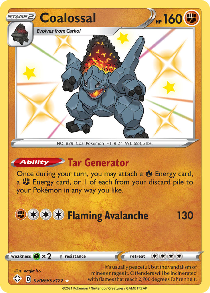 Coalossal (SV069/SV122) [Sword & Shield: Shining Fates] | Good Games Cannington