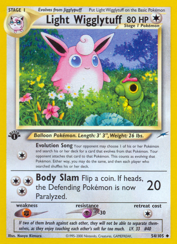 Light Wigglytuff (54/105) [Neo Destiny 1st Edition] | Good Games Cannington