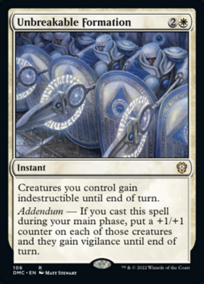 Unbreakable Formation [Dominaria United Commander] | Good Games Cannington