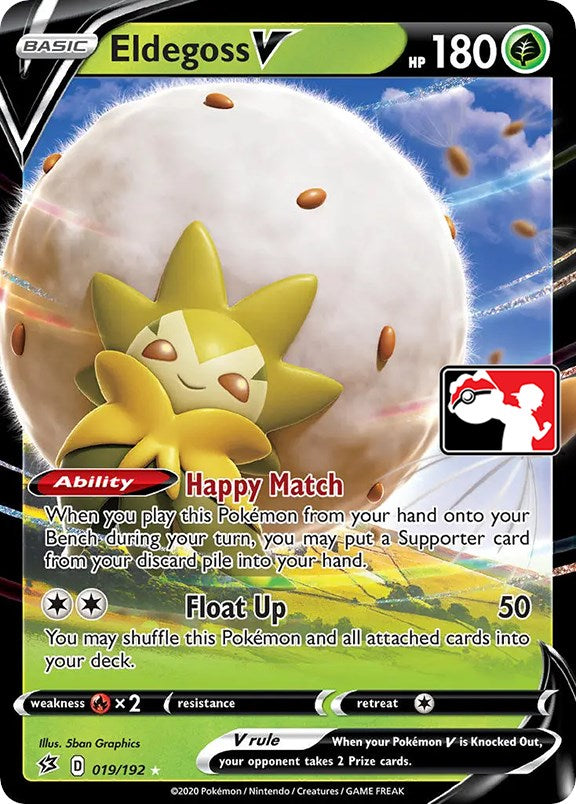 Eldegoss V (019/192) [Prize Pack Series One] | Good Games Cannington