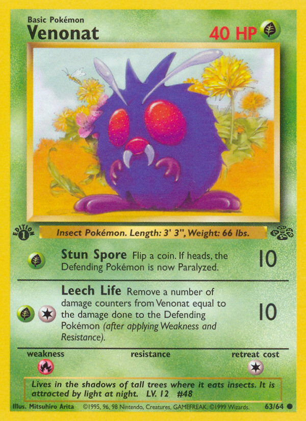 Venonat (63/64) [Jungle 1st Edition] | Good Games Cannington