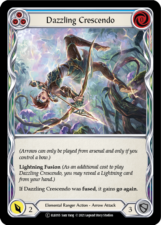 Dazzling Crescendo (Blue) [U-ELE055] Unlimited Rainbow Foil | Good Games Cannington