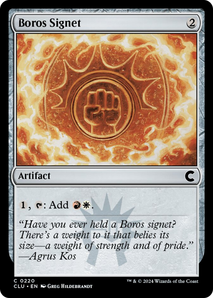 Boros Signet [Ravnica: Clue Edition] | Good Games Cannington