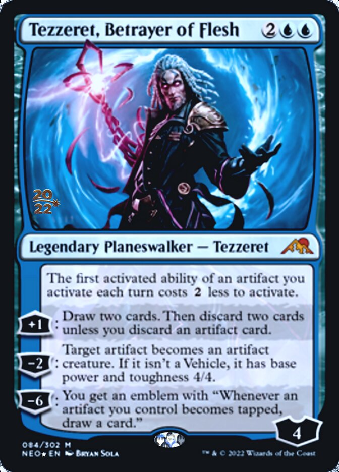 Tezzeret, Betrayer of Flesh [Kamigawa: Neon Dynasty Prerelease Promos] | Good Games Cannington