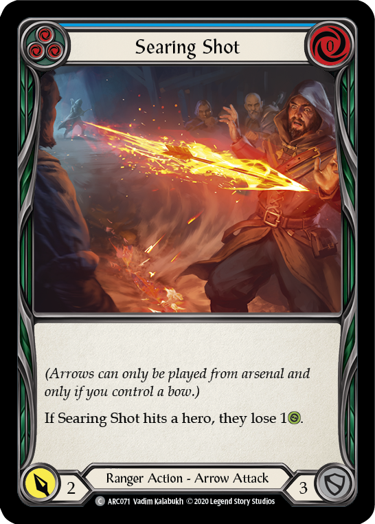 Searing Shot (Blue) [U-ARC071] Unlimited Rainbow Foil | Good Games Cannington