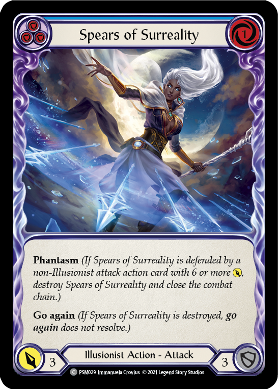 Spears of Surreality (Blue) [PSM029] (Monarch Prism Blitz Deck) | Good Games Cannington