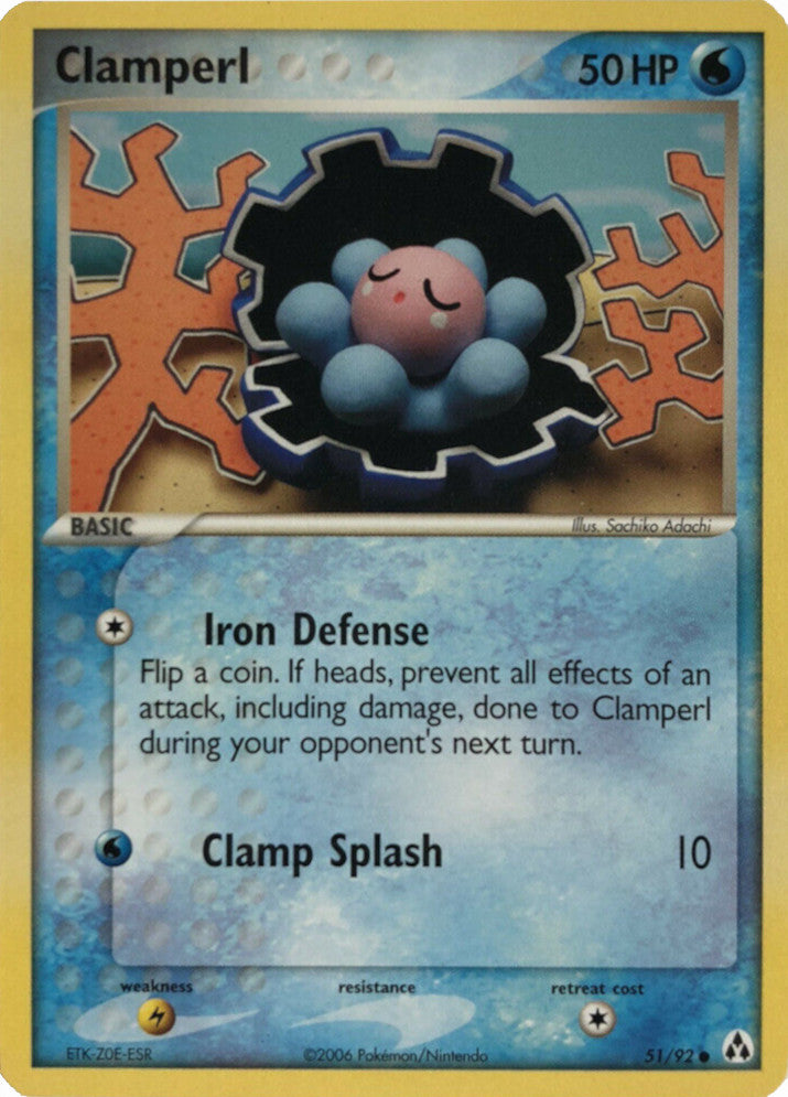 Clamperl (51/92) (Stamped) [EX: Legend Maker] | Good Games Cannington