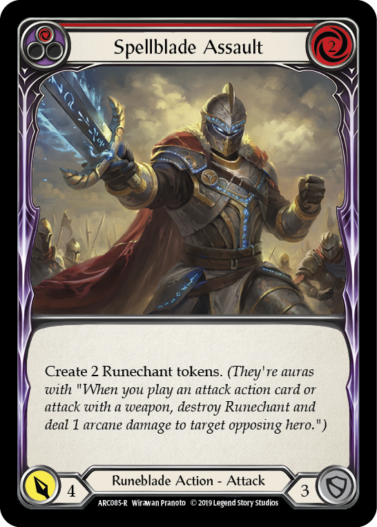 Spellblade Assault (Red) [ARC085-R] 1st Edition Normal | Good Games Cannington