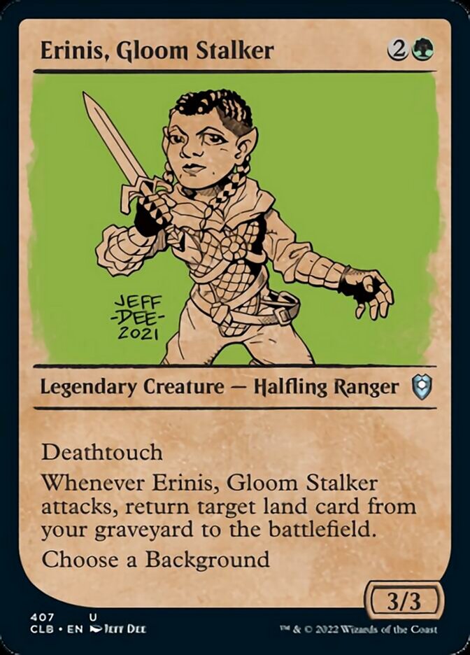 Erinis, Gloom Stalker (Showcase) [Commander Legends: Battle for Baldur's Gate] | Good Games Cannington